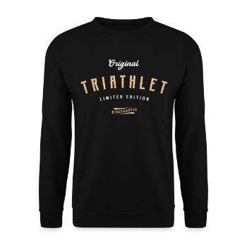 Triathlet Limited Edition Triathleten - Unisex Pullover - Schwarz - Vorne - Alina (178cm) & Michal (187cm)