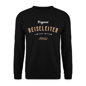 Reiseleiter Limited Edition Lustiges Reiseleitung - Unisex Pullover - Schwarz - Vorne - Alina (178cm) & Michal (187cm)