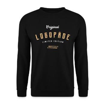 Logopäde Limited Edition Lustiges Logopäden - Unisex Pullover - Schwarz - Vorne - Alina (178cm) & Michal (187cm)
