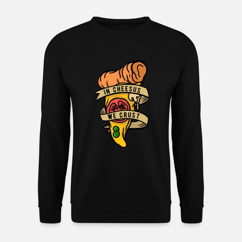Pizzabäcker Pizzaiolo In Cheesus We Crust - Unisex Pullover - Schwarz