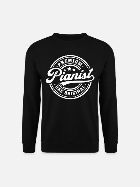 Pianist Original Pianospieler Lustiges Piano - Unisex Pullover - Schwarz