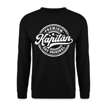 Kapitän Original Boot Segeln Lustiges Segler - Unisex Pullover - Schwarz - Vorne - Alina (178cm) & Michal (187cm)