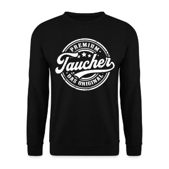 Taucher Original Tauchsport Lustiges Tauchen - Unisex Pullover - Schwarz - Vorne - Alina (178cm) & Michal (187cm)