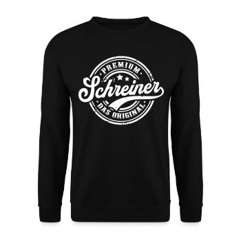 Schreiner Original Lustiges Schreinerei - Unisex Pullover - Schwarz - Vorne - Alina (178cm) & Michal (187cm)