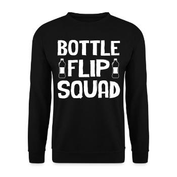 Bottle Flipping - Bottle Flip Squad - Unisex Pullover - Schwarz - Vorne - Alina (178cm) & Michal (187cm)