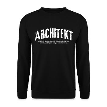 Architekt zu sein ist nicht einfach Lustiges - Unisex Pullover - Schwarz - Vorne - Alina (178cm) & Michal (187cm)
