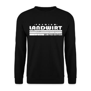 Landwirt Limited Edition Bauernhof Lustiges Bauer - Unisex Pullover - Schwarz - Vorne - Alina (178cm) & Michal (187cm)