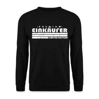 Einkäufer Limited Edition Lustiges Einkauf - Unisex Pullover - Schwarz - Vorne - Alina (178cm) & Michal (187cm)