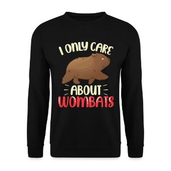 Likes only Wombat Australia marsupial - Unisex Sweatshirt - black - Front - Alina (178cm) & Michal (187cm)