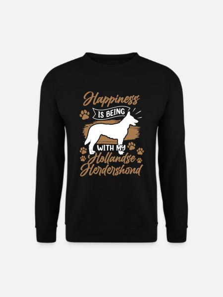 Hollandse Herdershond ist glücklich sein - Unisex Pullover - Schwarz