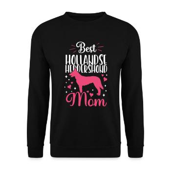 Beste Hollandse Herdershond Mama - Unisex Pullover - Schwarz - Vorne - Alina (178cm) & Michal (187cm)
