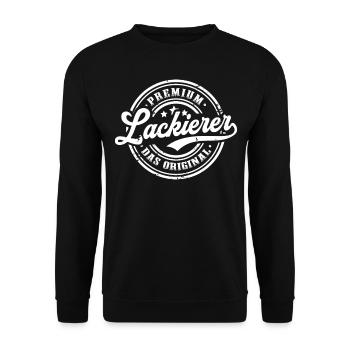 Lackierer Original Maler Vintage Lackieren - Unisex Pullover - Schwarz - Vorne - Alina (178cm) & Michal (187cm)