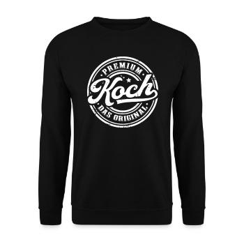 Koch Original Kochen Lustiges Köchin - Unisex Pullover - Schwarz - Vorne - Alina (178cm) & Michal (187cm)