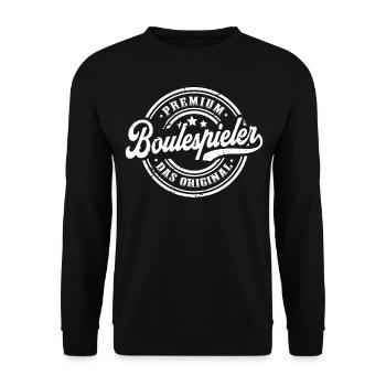 Boulespieler Original Boulesport - Unisex Pullover - Schwarz - Vorne - Alina (178cm) & Michal (187cm)
