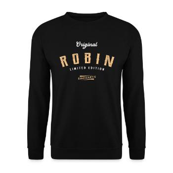 Robin Limited Edition - Unisex Pullover - Schwarz - Vorne - Alina (178cm) & Michal (187cm)