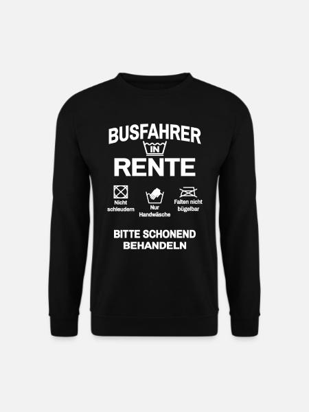 Busfahrer Rente Bus Fahrer Rentner - Unisex Pullover - Schwarz