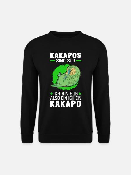 Kakapo sind süß flugunfähiger Papagei - Unisex Pullover - Schwarz