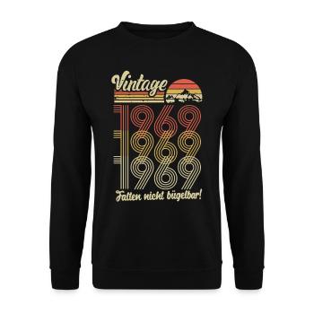 53ème anniversaire 1969 millésime 53 ans millésime - Sweat-shirt Unisexe - noir - Devant - Alina (178cm) & Michal (187cm)