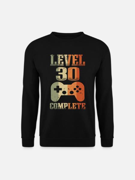 30. Geburtstag Level 30 Jahre Unlocked Gamer - Unisex Pullover - Schwarz