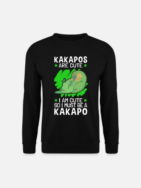 I am a Kakapo flightless parrot - Unisex Sweatshirt - black