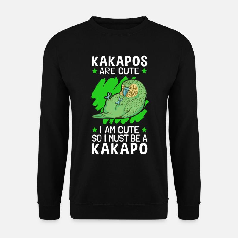 I am a Kakapo flightless parrot - Unisex Sweatshirt - black