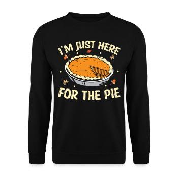 I'm Just Here For The Pie - Thanksgiving - Unisex Sweatshirt - black - Front - Alina (178cm) & Michal (187cm)