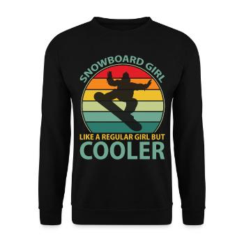 Snowboard Girl like a regular Girl But Coole - Gagner - Sweat-shirt Unisexe - noir - Devant - Alina (178cm) & Michal (187cm)