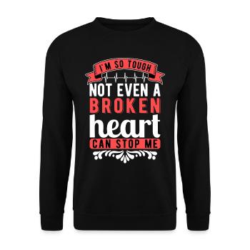 Heart Surgery Heart Transplant Recovery - Unisex Sweatshirt - black - Front - Alina (178cm) & Michal (187cm)