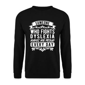 Dyslexia Dyslexics - Unisex Sweatshirt - black - Front - Alina (178cm) & Michal (187cm)