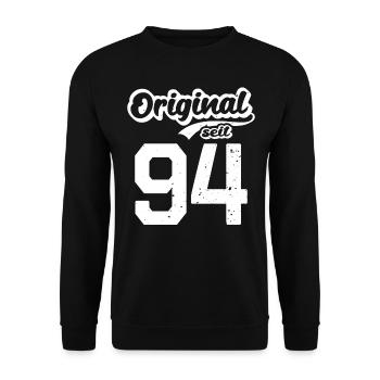 28. Geburtstag Original seit 1994 28 Jahre - Unisex Pullover - Schwarz - Vorne - Alina (178cm) & Michal (187cm)
