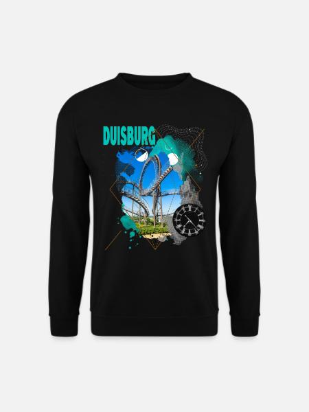 Duisburg Deutschland Stadt Skyline Vintage Retro - Unisex Pullover - Schwarz