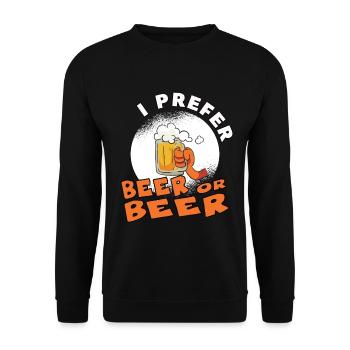 I Prefer Beer or Beer Halloween Trick or Tread - Unisex Sweatshirt - black - Front - Alina (178cm) & Michal (187cm)