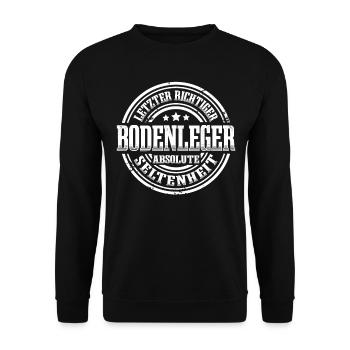 Bodenleger Absolute Seltenheit - Unisex Pullover - Schwarz - Vorne - Alina (178cm) & Michal (187cm)