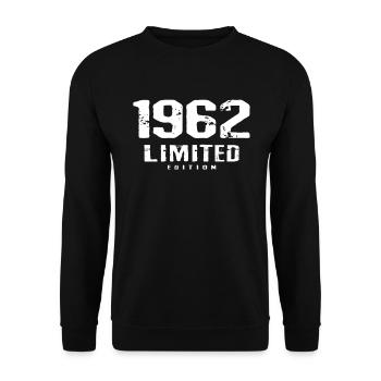 60. Geburtstag Limited Edition 1962 60 Jahre - Unisex Pullover - Schwarz - Vorne - Alina (178cm) & Michal (187cm)