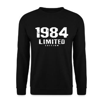 38. Geburtstag Limited Edition 1984 38 Jahre - Unisex Pullover - Schwarz - Vorne - Alina (178cm) & Michal (187cm)