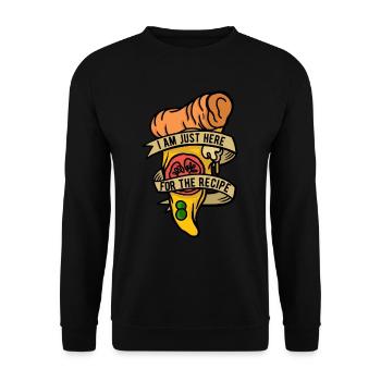 Pizza Baker Pizzaiolo Pizza Recette - Sweat-shirt Unisexe - noir - Devant - Alina (178cm) & Michal (187cm)