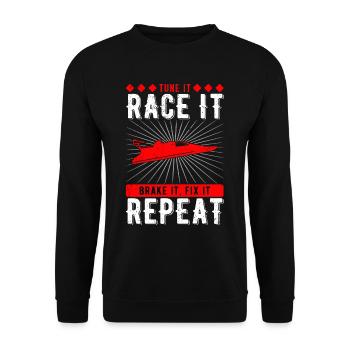 Drag Boat Racing Drag Boot Rennen - Sweat-shirt Unisexe - noir - Devant - Alina (178cm) & Michal (187cm)