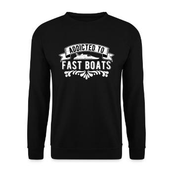 Drag Boat Racer accro aux bateaux rapides - Sweat-shirt Unisexe - noir - Devant - Alina (178cm) & Michal (187cm)