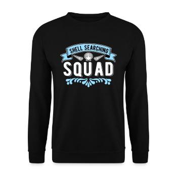 Muschelsammler Muscheln Shell Searching Squad - Unisex Pullover - Schwarz - Vorne - Alina (178cm) & Michal (187cm)