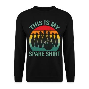 Bowling Smashing Pins - This Is My Spare - Unisex Pullover - Schwarz - Vorne - Alina (178cm) & Michal (187cm)