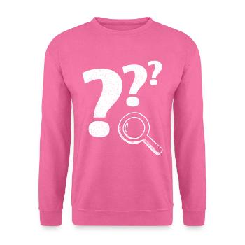 Loupe point d’interrogation - Sweat-shirt Unisexe - rose - Devant