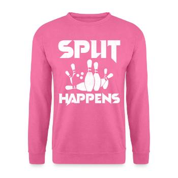 Bowling Smashing Pins - Split - Sweat-shirt Unisexe - rose - Devant