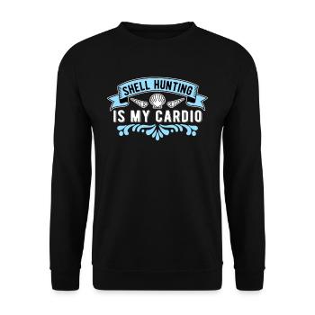 Muschelsammler Muscheln Shell Hunting Cardio - Unisex Pullover - Schwarz - Vorne - Alina (178cm) & Michal (187cm)