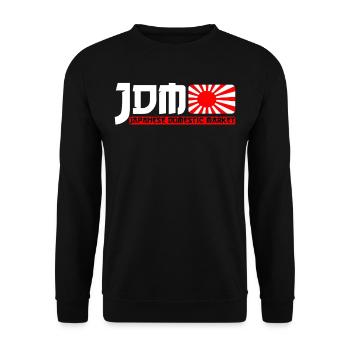 JDM Motorsport Auto Tuning Automotive - Unisex Pullover - Schwarz - Vorne - Alina (178cm) & Michal (187cm)