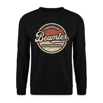 Beamter Original Beamtin Beamte - Unisex Pullover - Schwarz - Vorne - Alina (178cm) & Michal (187cm)
