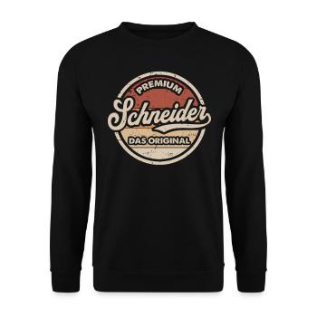 Schneider Original Schneiderin Nähen Schneider - Unisex Pullover - Schwarz - Vorne - Alina (178cm) & Michal (187cm)