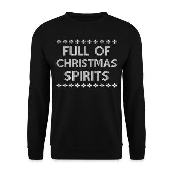 X-Mas Saying - Plein d’esprits de Noël - Sweat-shirt Unisexe - noir - Devant - Alina (178cm) & Michal (187cm)