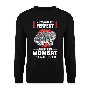 Wombats sind perfekt australisches Beuteltier - Unisex Pullover - Schwarz - Vorne - Alina (178cm) & Michal (187cm)