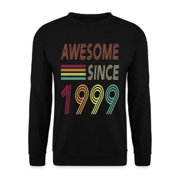Awesome since 1999 - Unisex Pullover - Schwarz - Vorne - Alina (178cm) & Michal (187cm)