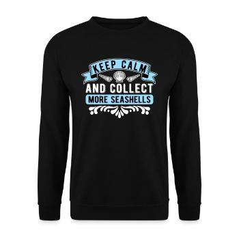 Shell collectors Mussels Collecting mussels - Unisex Sweatshirt - black - Front - Alina (178cm) & Michal (187cm)